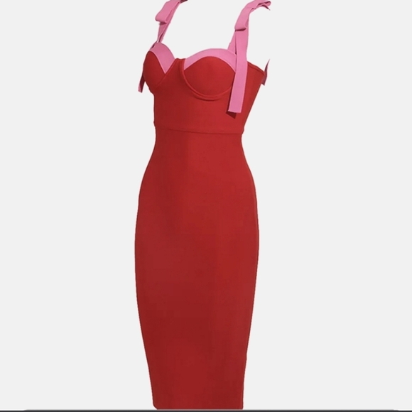 Gorgeous Color Block Bodycon Bandage Dress! - Picture 2 of 6